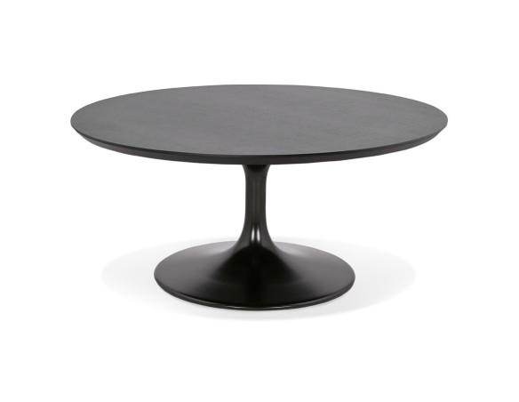 CT01220BLBL 5404028321492 Table basse de salon ronde BUSTER MINI en bois et métal noir - à̃ 90 cm
