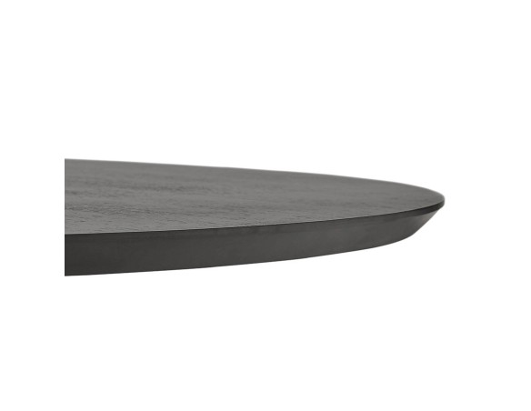 Table basse de salon ronde BUSTER MINI en bois et métal noir - 90 cm