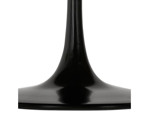 Table basse de salon ronde BUSTER MINI en bois et métal noir - 90 cm
