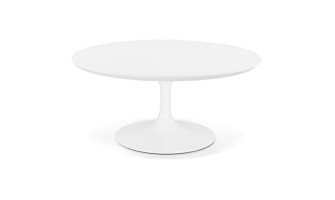 CT01230WHWH 5404028321515 Table basse de salon ronde BUSTER MINI en bois et métal blanc - à̃ 90 cm