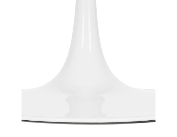 Table basse de salon ronde BUSTER MINI en bois et métal blanc - à 90 cm