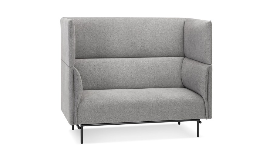 SO06350LG 5404028308585 Canapé acoustique 2 places VISAVI avec haut dossier en tissu gris clair SO06350LG 5404028308585 Canapé acoustique 2 places VISAVI avec haut dossier en tissu gris clair