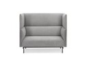 Canapé acoustique 2 places VISAVI avec haut dossier en tissu gris clair