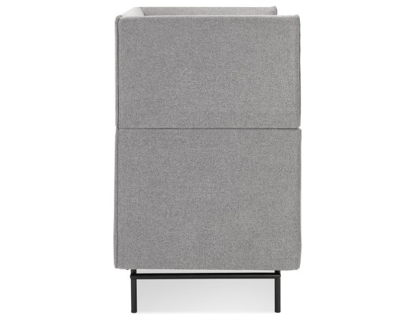 Canapé acoustique 2 places VISAVI avec haut dossier en tissu gris clair