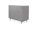 Canapé acoustique 2 places VISAVI avec haut dossier en tissu gris clair