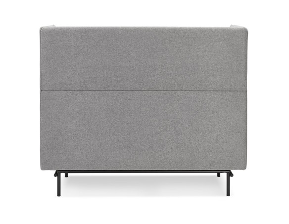 Canapé acoustique 2 places VISAVI avec haut dossier en tissu gris clair