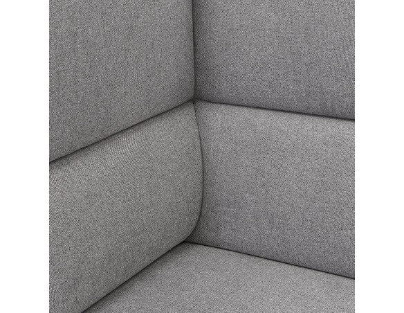 Canapé acoustique 2 places VISAVI avec haut dossier en tissu gris clair
