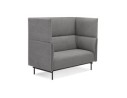 Canapé acoustique 2 places VISAVI avec haut dossier en tissu gris foncé