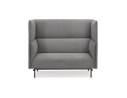 Canapé acoustique 2 places VISAVI avec haut dossier en tissu gris foncé