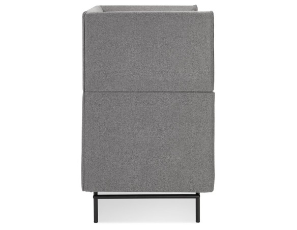 Canapé acoustique 2 places VISAVI avec haut dossier en tissu gris foncé