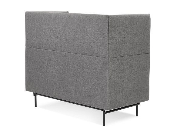 Canapé acoustique 2 places VISAVI avec haut dossier en tissu gris foncé