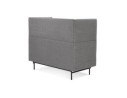 Canapé acoustique 2 places VISAVI avec haut dossier en tissu gris foncé