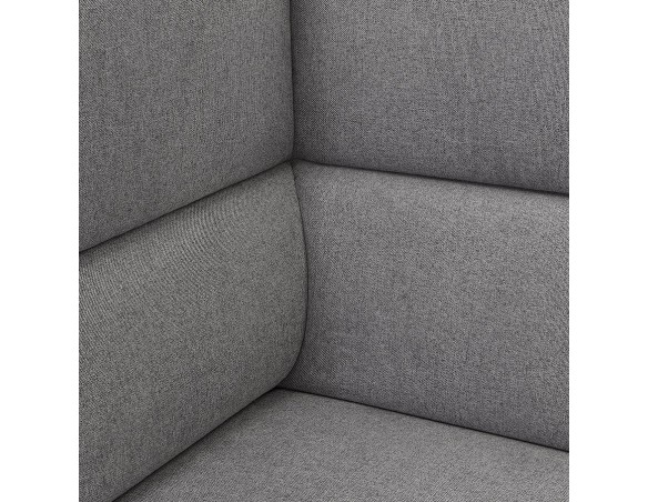 Canapé acoustique 2 places VISAVI avec haut dossier en tissu gris foncé