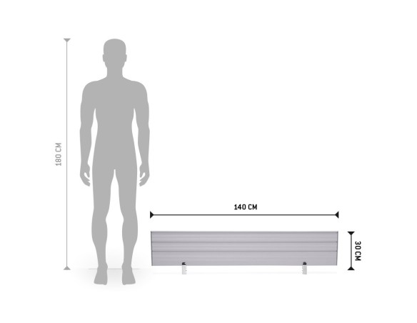 Écran de séparation PAVU pour bureau - 160 cm