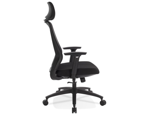 Fauteuil de bureau ergonomique PELIKAN en tissu noir