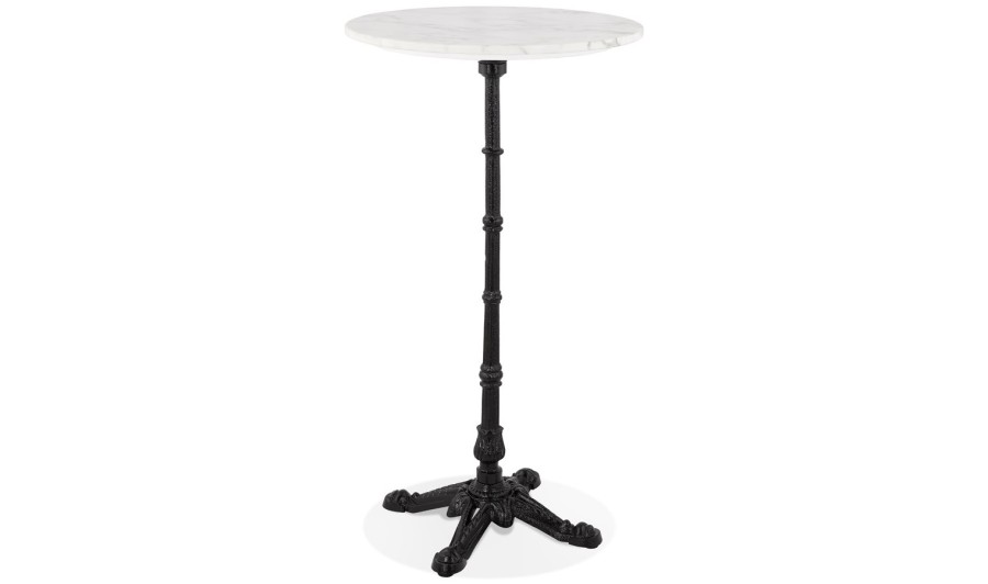 BT01030WHBL 5404028306642 Table haute ronde DOMY ROUND style rustique en pierre blanche effet marbre - 60x60 cm BT01030WHBL 5404028306642 Table haute ronde DOMY ROUND style rustique en pierre blanche effet marbre - 60x60 cm