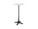 BT01030WHBL 5404028306642 Table haute ronde DOMY ROUND style rustique en pierre blanche effet marbre - 60x60 cm
