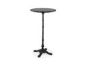 BT01040BLBL 5404028306666 Table haute ronde DOMY ROUND style rustique en pierre noire effet marbre - 60x60 cm