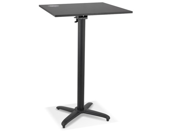 BT01270BLBL 5404028341568 Table haute pliable PENUMBRA carrée noire - 68x68 cm