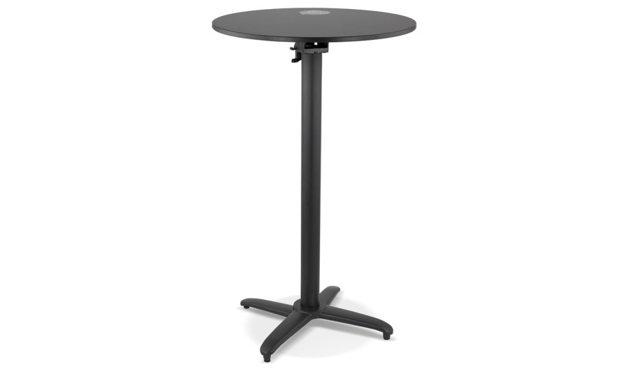 BT01280BLBL 5404028341582 Table haute pliable PENUMBRA ronde noire - à̃ 68 cm