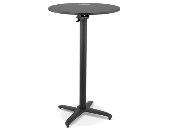 BT01280BLBL 5404028341582 Table haute pliable PENUMBRA ronde noire - à̃ 68 cm