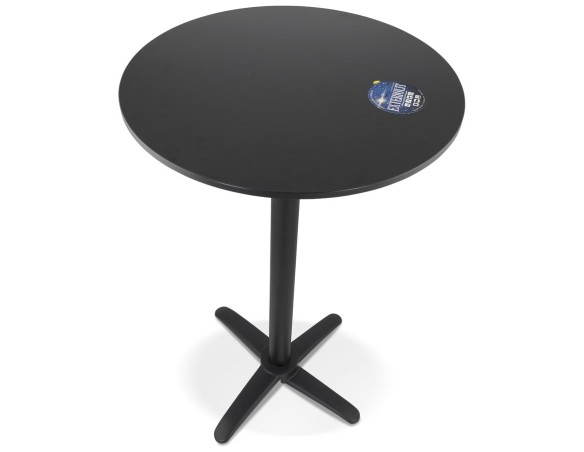 Table haute pliable PENUMBRA ronde noire - 68 cm