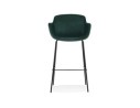 Tabouret de bar avec accoudoirs LARISSA en velours vert