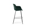Tabouret de bar avec accoudoirs LARISSA en velours vert