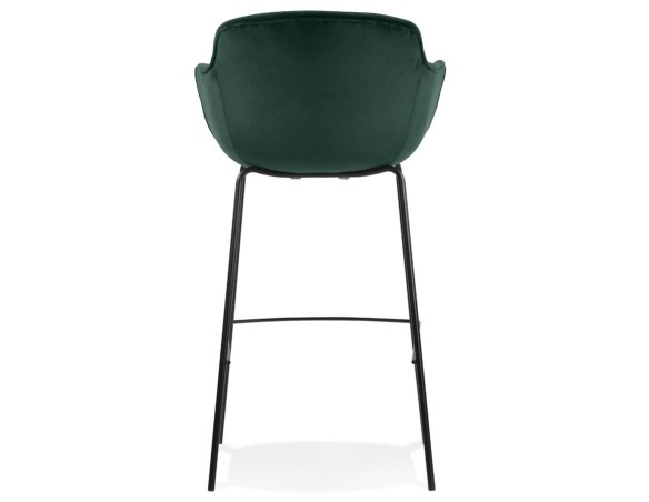 Tabouret de bar avec accoudoirs LARISSA en velours vert