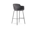 BS04320GRBL 5404028301241 Tabouret de bar avec accoudoirs LARISSA en velours gris