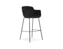 BS04330BLBL 5404028301265 Tabouret de bar avec accoudoirs LARISSA en velours noir