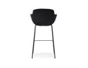 Tabouret de bar avec accoudoirs LARISSA en velours noir