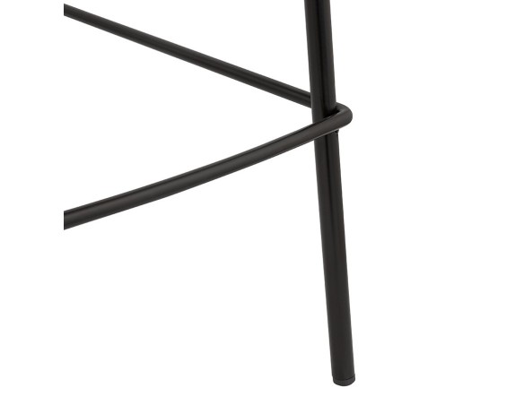 Tabouret de bar avec accoudoirs LARISSA en velours noir