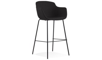 BS04360BLBL 5404028301326 Tabouret de bar avec accoudoirs FORTI en tissu noir