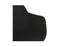 Tabouret de bar avec accoudoirs FORTI en tissu noir