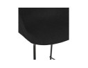 Tabouret de bar avec accoudoirs FORTI en tissu noir