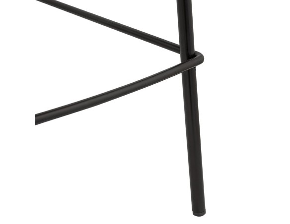 Tabouret de bar avec accoudoirs CALVIN en microfibre brune
