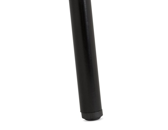 Tabouret de bar avec accoudoirs CALVIN en microfibre brune
