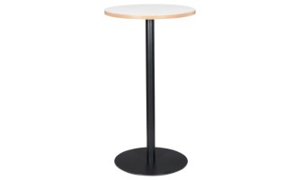 BT00840WHBL 5420072093703 Mange-debout rond POLLUX ROUND blanc avec un pied noir - à̃ 60 cm