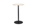 BT00840WHBL 5420072093703 Mange-debout rond POLLUX ROUND blanc avec un pied noir - à̃ 60 cm