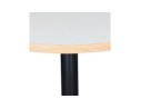Mange-debout rond POLLUX ROUND blanc avec un pied noir - 60 cm