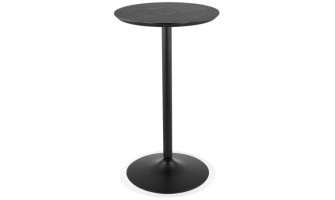 BT01090BLBL 5404028319871 Table haute ronde TAMAGO en bois et métal noir - à̃ 60 cm
