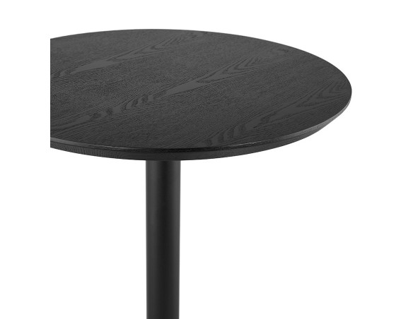 Table haute ronde TAMAGO en bois et métal noir - 60 cm