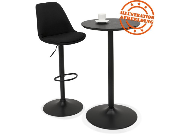 Table haute ronde TAMAGO en bois et métal noir - 60 cm