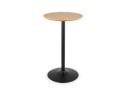 BT01100NABL 5404028319895 Table haute ronde TAMAGO en bois finition naturelle et métal noir - à̃ 60 cm