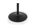 Table haute ronde TAMAGO en bois finition naturelle et métal noir - 60 cm