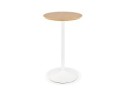 BT01120NAWH 5404028319932 Table haute ronde TAMAGO en bois finition naturelle et métal blanc - à̃ 60 cm