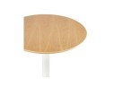 Table haute ronde TAMAGO en bois finition naturelle et métal blanc - 60 cm