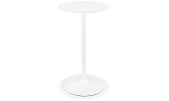 BT01110WHWH 5404028319918 Table haute ronde IDALGO en bois et métal blanc - à̃ 60 cm