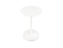 Table haute ronde IDALGO en bois et métal blanc - 60 cm